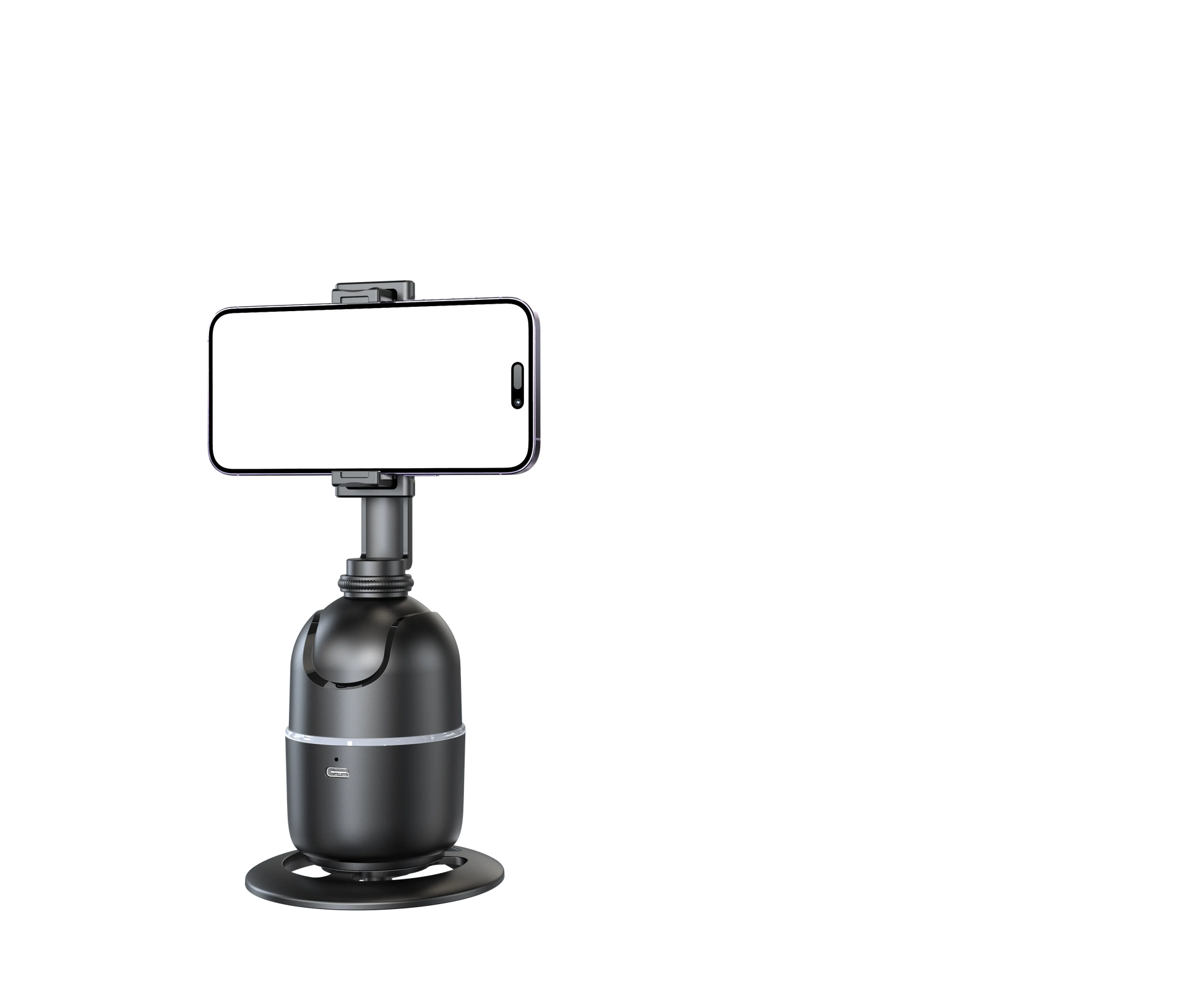 Estabilizador de celular com suporte para gravações de vídeos e fotos, ideal para vlogs e transmissões ao vivo com smartphone.