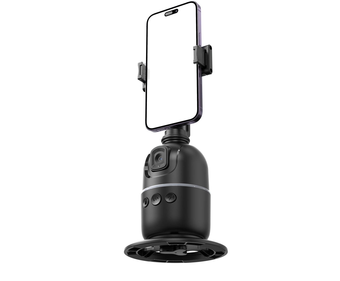 Gimbal estabilizador com suporte para celular, ideal para filmagens profissionais e gravações de vídeos em movimento.