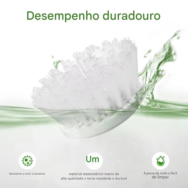 Escova de limpeza resistente a mofos e bactérias, feita com material macio, durável e à prova d'água, ideal para remover a sujeira com eficácia por muito tempo.