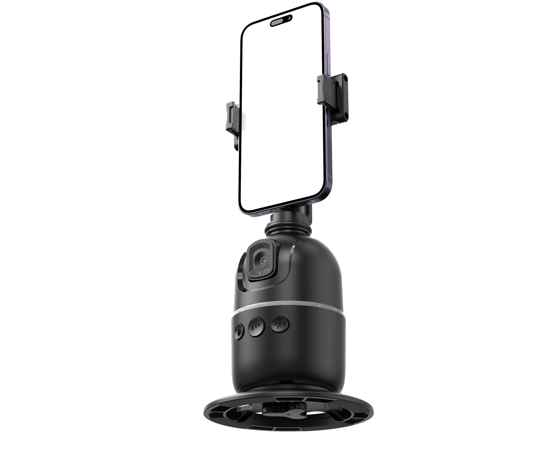 Gimbal estabilizador com suporte para celular, ideal para filmagens profissionais e gravações de vídeos em movimento.